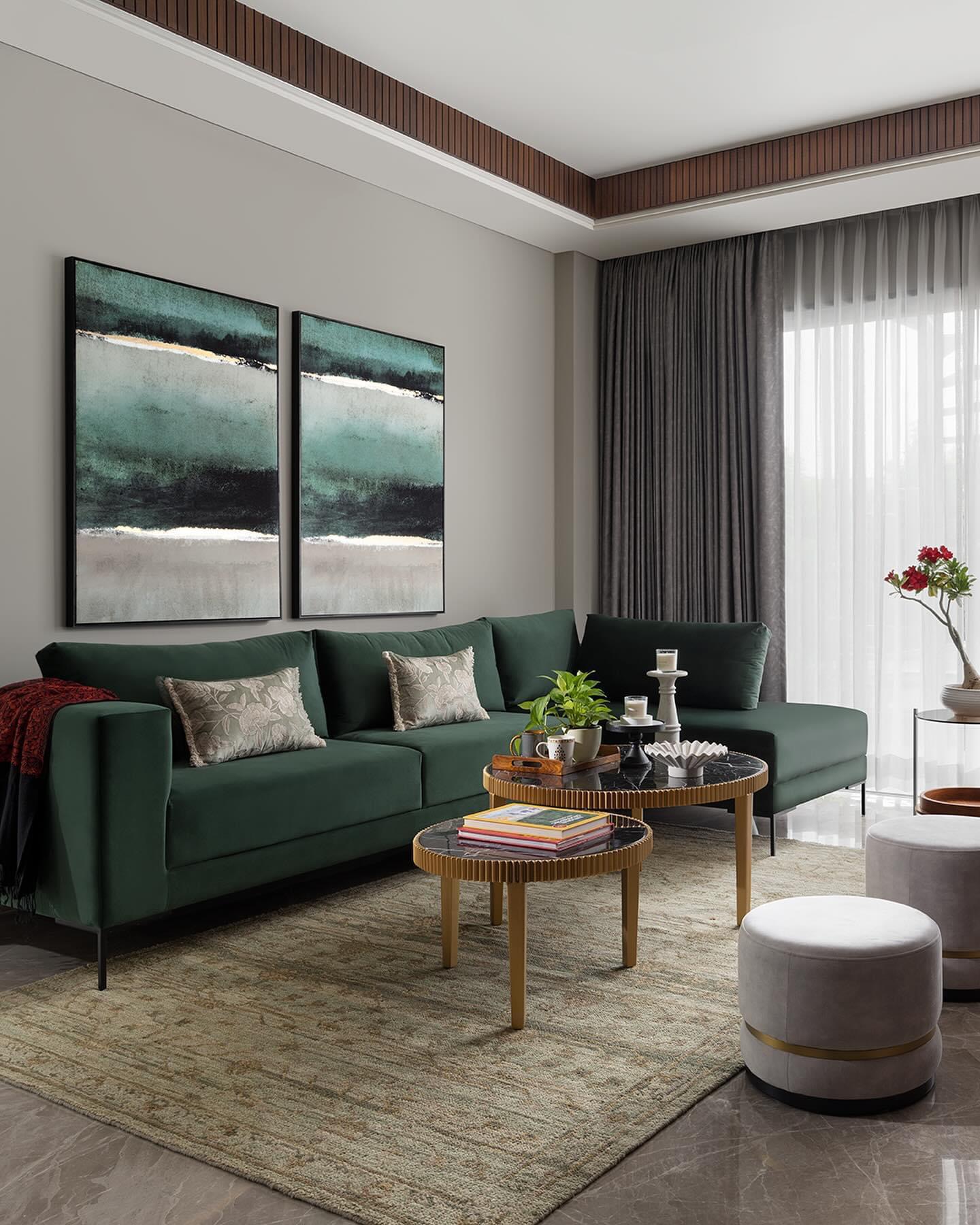 Contemporary L-Shape Upholstered Sofa