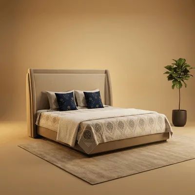 Fully Upholstetred Bed view 2