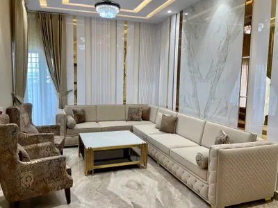Luxury Piped Quilted Sectional Sofa view 1