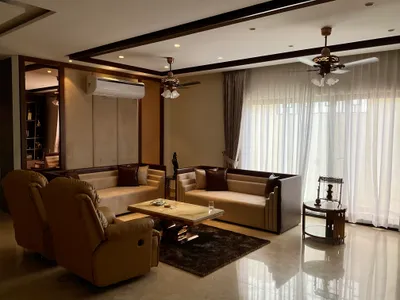 Modern Hybrid Three-Step Arm Sofa view 2