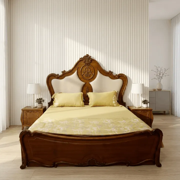 Heritage Carved Teakwood Bed