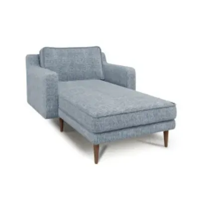 Klem Slim Chaise Lounge Wooden Leg - Natural Woven view 3