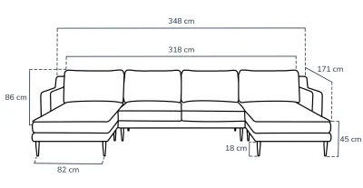 Corner Sofas with Dual Lounge view 2