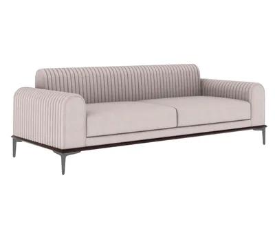 Ivory sofa with chairs view 5