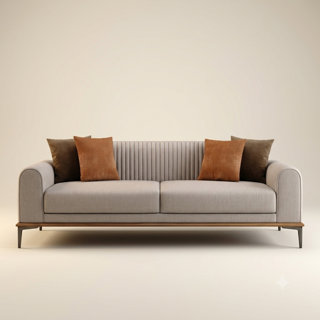 Ivory sofa with chairs